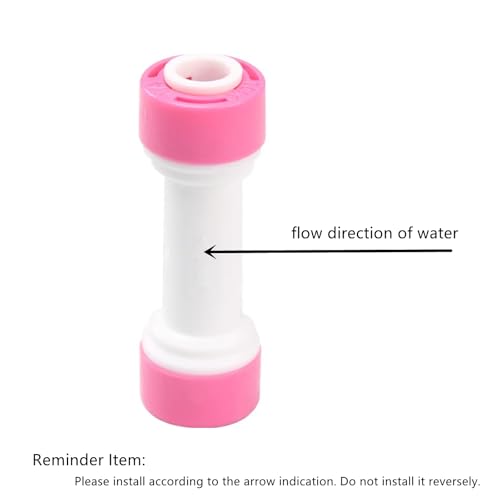 1/4 inch Quick Connect one Way Check Valve for RO purifiers Water Reverse Osmosis System,5 PCS - style: 1/4" straight check connect(5)
