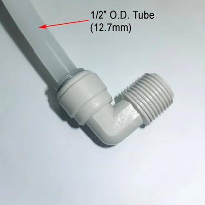 Acetal Copolymer 1/2" Tube OD Tube Fittings,Elbow 1/2" Male Adapter, Push to connect for RO water filter system parts (pack of 5) - style: 1/2 o.d. to 1/2 male elbow