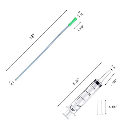 4pcs 20ml Plastic Syringes with 1pc 13inch Plastic Tubing, Syringe for Liquid in Scientific Lab, Pet Feeding, Glue Syringe for Craft Making, Epoxy Resin, Lubricant, Lip Gloss Filling and Supplies - size: 4pcs 20ml syringes with 1 tubing