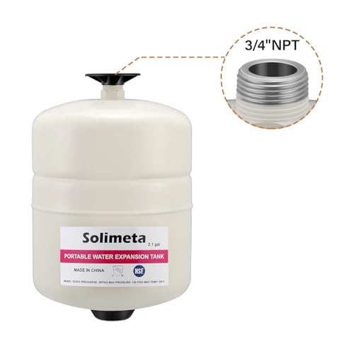 2.1 Gallon Potable Water Expansion Tank With Adjustable Wall Mounting Bracket - style: 2.1 gallon with bracket
