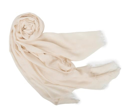 XuoAz Women Cotton Blend Scarf Lightweight Large Linen Shawl Scarves Head Scarf Summer Beach Travel Wrap - color: Light White