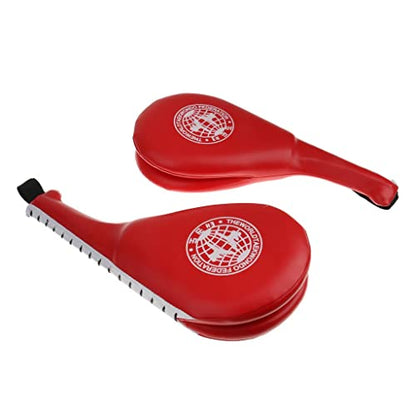 Taekwondo Pad Karate Kicking Pad Double Sided Kicking Target PU Material for Speed Strength Accuracy Suitable for Family Training Fitness - color: Red