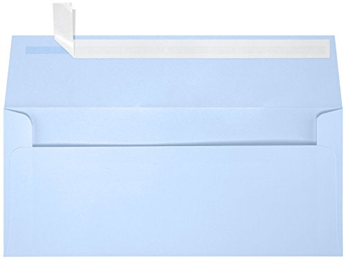 LUXPaper #9 Slimline Invitation Envelopes | Peel & Press | 3 7/8" x 8 7/8" | Baby Blue | 80lb. Text | 50 Qty - color: Baby Blue, size: 50 Qty.
