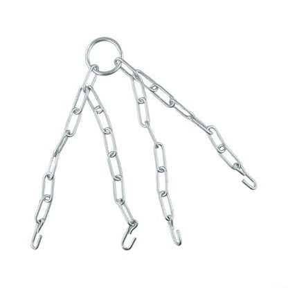FABULETTA Zinc Galvanized Heavy Bag Chain for Boxing and MMA, 12 Inch Punching Bag Hanger with 4 S-Hooks, Rust Resistant Metal Replacement Chain for Home Gym Training Equipment