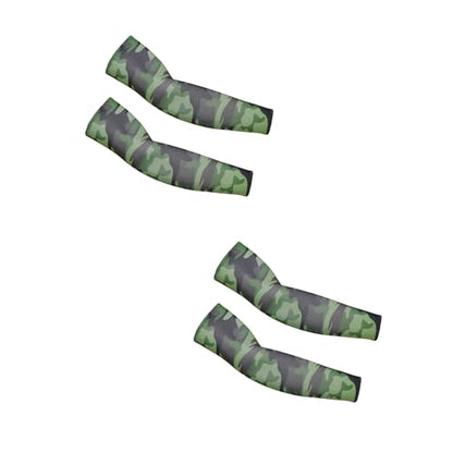 PFFY UV Protection Cooling Arm Sleeves for Men and Women UPF 50 Sun Sleeve - color: 2 Pairs - Camo Green