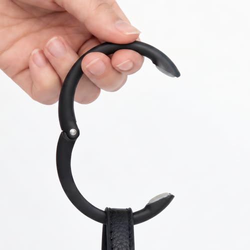 Clipa Bag Hangers The Ring that Opens into a Hook, Closes Automatically | Holds 33 lbs, Needs only 1/2" to Hang a Bag, Easy to Use with One Hand, in 9 available styles, 3 yr Warranty - color: Matte Black