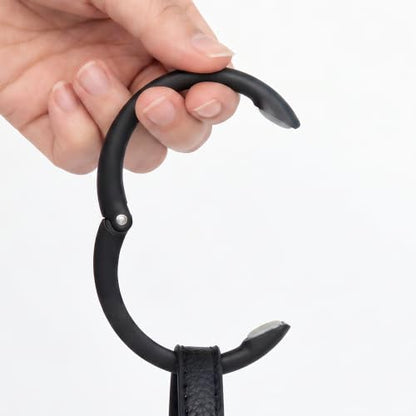 Clipa Bag Hangers The Ring that Opens into a Hook, Closes Automatically | Holds 33 lbs, Needs only 1/2" to Hang a Bag, Easy to Use with One Hand, in 9 available styles, 3 yr Warranty - color: Matte Black