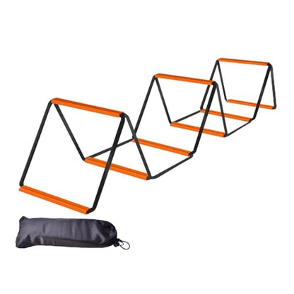 Menolana Agility Ladder Football Footwork Ladder Balance Foldable Agility Training Equipment Speed Ladder for Outdoor Sports Workout - size: 8 Grids With Bag