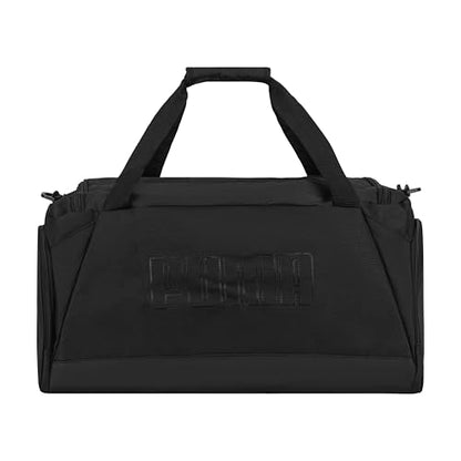PUMA unisex-adult Accelerator Duffel Bag with Removable Strap & Shoe Pocket - color: Black