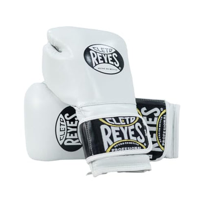 CLETO REYES Training Boxing Gloves with Hook and Loop Closure for Sparring and Heavy Punching Bags, Men and Women, MMA, Kickboxing, Muay Thai - color: White, size: 16oz.