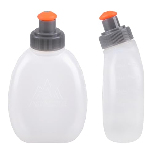 TRIWONDER Running Water Bottle Handheld Plastic Flask Hydration Vest Packs Waist Belt Replacement for Runners Marathon Cycling Hiking - color: 01 Water Bottles - 170ml/5.7oz - 2 Packs