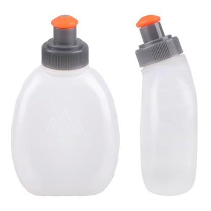 TRIWONDER Running Water Bottle Handheld Plastic Flask Hydration Vest Packs Waist Belt Replacement for Runners Marathon Cycling Hiking - color: 01 Water Bottles - 170ml/5.7oz - 2 Packs