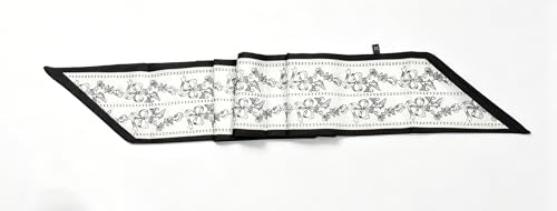 Silky Satin Long Skinny Head Scarf for Women - Neck Hair Scarf, Purse Bag Belt Accessory, Silk Feeling, 57"x5" - color: White Blue 02