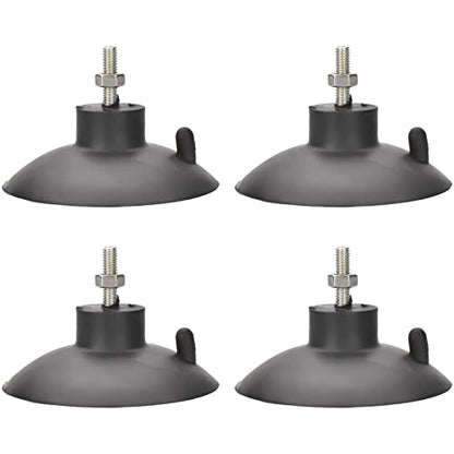 4 PCs French Fry Suction Cup Feet Commercial Suction Cup Feet with Screws for Industrial Commercial French Fry Cutter (Black) - color: Black