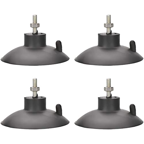 4 PCs French Fry Suction Cup Feet Commercial Suction Cup Feet with Screws for Industrial Commercial French Fry Cutter (Black) - color: Black