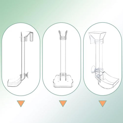 Aquarium Fish Shrimp Feeding Dish Set - Clear Feeder Tube and Dish With Cleaning Brush and Measuring Spoon for Shrimp - Prevents Food Scattering - Supplies for Small Fish - size: Small