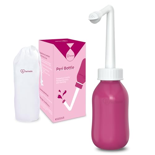 Peri Bottle for Postpartum Care, Perineal Bottle for New Mom Postpartum Essential, 10 Oz Upside Down Peri Bottle for Perineal Cleansing and Recovery, Portable Bidet for Women