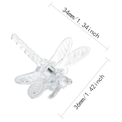 50PCS Plastic Plant Orchid Clips Dragonfly Clear Vine Holding Clips Gardening Styling Support Clips Garden Plant Support Clips for Orchids Tomatoes Cucumbers Flowers Vine Clips