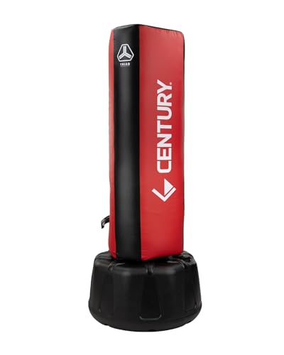 Century Wavemaster 2XL Pro Freestanding Punching Bag for Adults - Color Options | Boxing Bag with Stand | Punching Dummy & Kickboxing Bag | Heavy Punching Bag | Adjustable Martial Arts Kicking Bags - color: Triad Red/Black