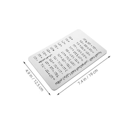 Toddmomy 2Pcs Arabic Braille for Beginners Raised Dots Study Tool for Blind Portable Montessori Aid for Schools and Home