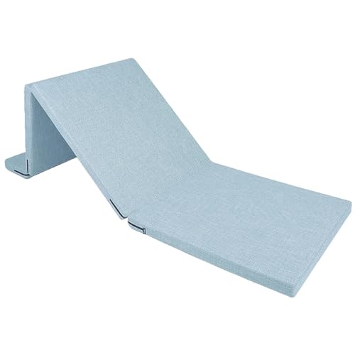 Four-Fold Folding Gymnastics Mat – 60x180cm, 5cm Thick Linen Fabric Exercise Mat, Non-Slip, Portable for Yoga, Dance, Martial Arts, Home Gym, and Tumbling - size: Black-2