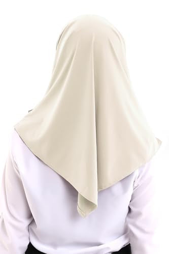 ihvan online, Hijab Scarves for Women, Ready to Wear, Lightweight and Comfortable Headscarf, Instant Turban, Jersey, Presewn - color: Cream