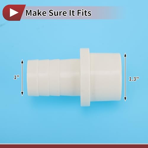 Plastic Hose Barb Fitting 1-1/4" x 1" Barb OD Straight Through Pipe Connector White 5 Pcs - color: White, size: 1-1/4"x 1" OD