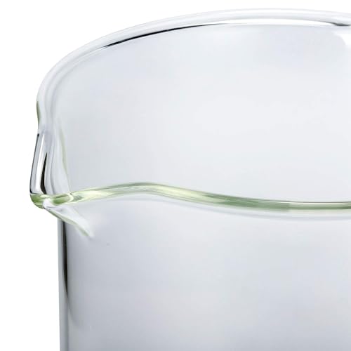 High Borosilicate Glass Measuring Cup-V-Shaped Spout，Glass Measuring Beaker for Kitchen or Restaurant, Easy to Read, 2000 ML (64 Oz, 8Cup) - size: 2000ML(64OZ)
