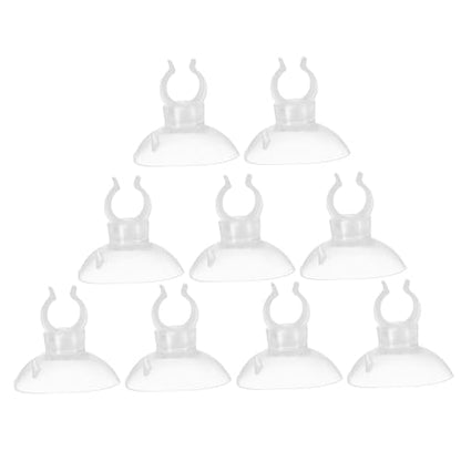 9pcs Suction Cup Clips for Aquarium Air Tubing Transparent Hose Holders Stable Support for Fish Tank Water Pipes Effortless Setup and Reliable Design - size: 3.30X3.30X2.2CM