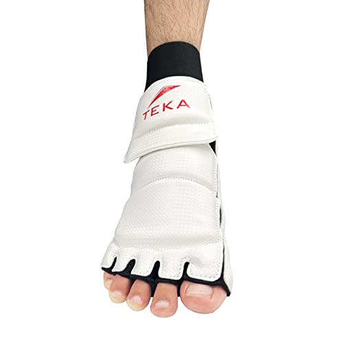 Taekwondo Foot Guard Protector Gear for Sparring MMA Training Competition Kickboxing Karate Boxing Martial Arts Kung Fu Punch Bag TEKA (Pair) (XL) - size: X-Large