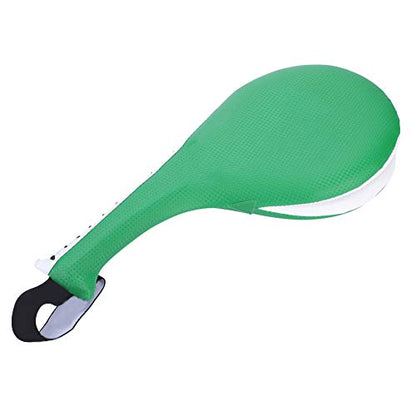RiToEasysports Taekwondo Kick Pad, PU Leather Target Pad with High Dense Sponge 14.8 X 7.1 X 2.4 in, Shock Absorption Solid Stitching for Children Home Gym Martial Arts Training - color: Green