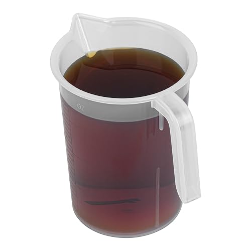 Restaurantware Measuring Cup, 16 Ounce Pack of 1 Conical Spout Liquid Scaling Vessel Embossed Ml and Oz Graduations, Clear Plastic Measuring Cup with Handle, For Cooking Baking For Oil Flour
