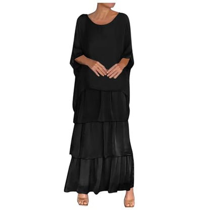 Prayer Clothes for Muslim Women One-Piece Long Sleeve Islamic Prayer Dress O Neck Slim Fit Maxi Dress Dress - color: Black, size: Medium