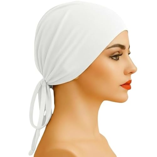 The Grip Cap Non-Slip Hijab Undercap for Women (Tan, White, Beige & Nude) - color: White