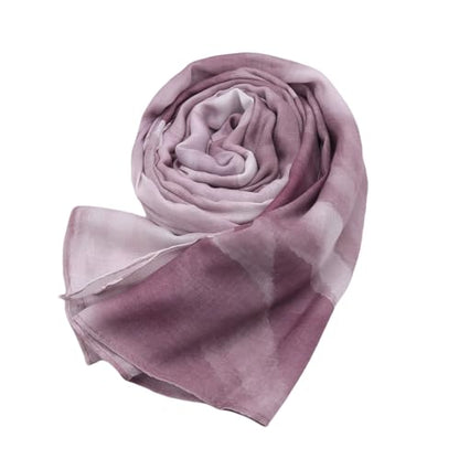 ZGMYC Watercolour Floral Printed Hijab Scarf for Women Soft Modal Cotton Instant Hijab Head Wraps Shawls Long Scarves - color: Color 19