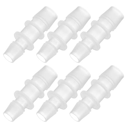 PATIKIL 2/5" to 1/2" 6 Pcs Plastic Hose Barb Fittings, Reducer Tube Fittings Pipe Line Adapter Union Splicer Joint Kit for Air Gas Water System Liquid Fuel Line Aquarium Tube Pump - size: 2/5"-1/2",(0.67"x1.92")