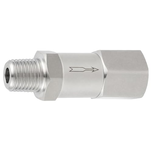 Yoebor Stainless Steel Check Valve 1/4" MNPT Inlet x 1/4" FNPT Outlet 1pc - size: 0.25 Inch, style: Mnpt(Inlet) x Fnpt