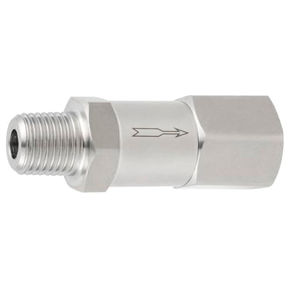 Yoebor Stainless Steel Check Valve 1/4" MNPT Inlet x 1/4" FNPT Outlet 1pc - size: 0.25 Inch, style: Mnpt(Inlet) x Fnpt