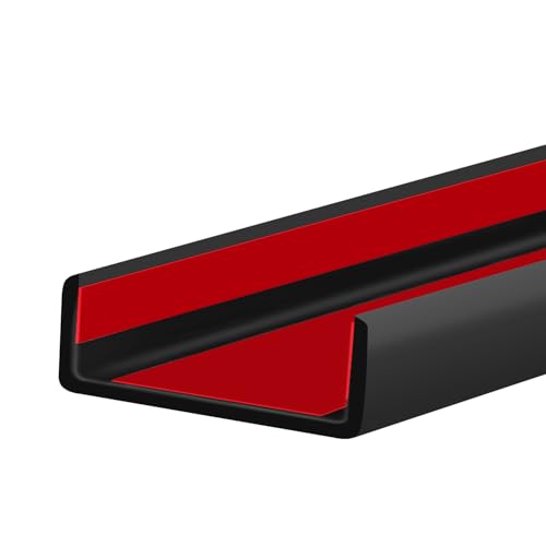 Rubber Edge Trim, 2-1/2 inch Wide U Channel Edge Trim, Big Size U Shaped Trim, Self Adhesive Edge Banding for Plywood, Woods, Doors, Shelf, Cabinet, Countertop, Length 20Ft, Black - size: Size2-1/2"(Fit 2-7/16"~2-9/16"), L20'