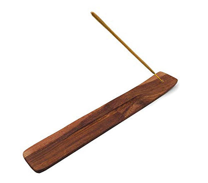 Bless-International Traditional-Handmade-Burner Wooden-Incense-Stick-Holder Ash-Catcher-Stand for-Aromatherapy-Meditation-Yoga (Incense Holder 10 inch(2 pcs)) - color: Wooden Strip 10 Inch, size: Two Holders