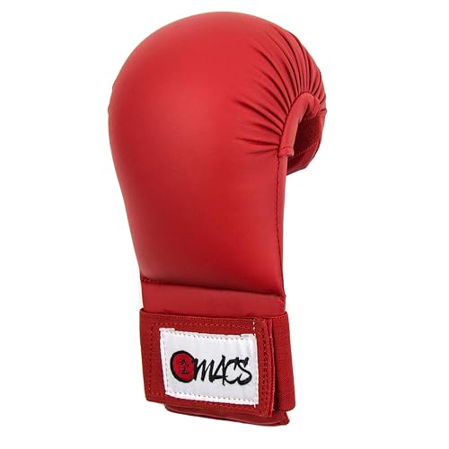 WKF Style Sparring Karate Gloves Without Thumb Protection Blue Red White Martial Arts Mitts for Kids and Adults
