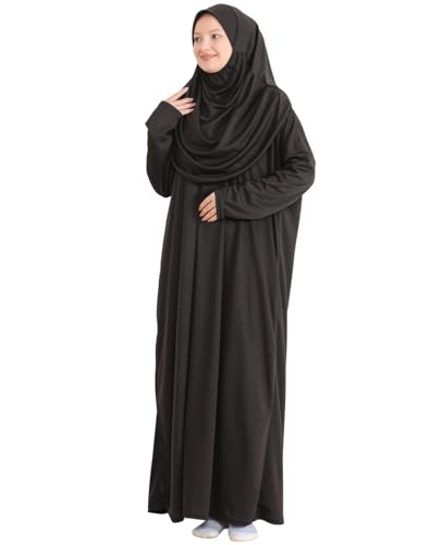 Prien Muslim Dress For Women With Hijab, Abaya, Instant Prayer Clothes Set, Islamic Wear, Dubai Kaftan Jilbab Burqa - color: Brown, size: X-Small-XX-Large