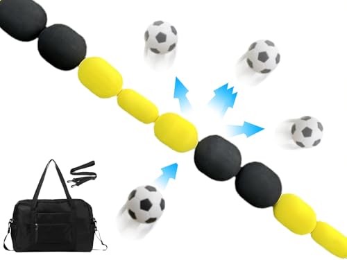 Goalkeeper Training Equipment -13FT Goalie Single Line Deflector, Ball Deflector Soccer, Multiple Different Refraction Angles, Reflexes and Agility Training - size: 9 FT