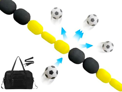 Goalkeeper Training Equipment -13FT Goalie Single Line Deflector, Ball Deflector Soccer, Multiple Different Refraction Angles, Reflexes and Agility Training - size: 9 FT