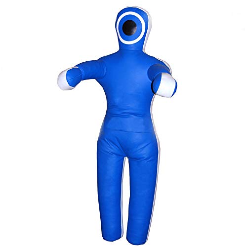 Jiu Jitsu Judo Punching Bag Grappling BJJ Wrestling Throwing Dummy Blue -Unfilled - size: 59 inches (5 ft)
