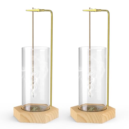 2 Pack Incense Holder, Incense Burner, Insence-Stick Holder Mess-Free Incense Burner Holder, Ideal for Meditation, Yoga, Relaxation, and Home Decor - Anti-Ash Flying (Hexagonal Wood Color) - color: Hexagonal Wood Color