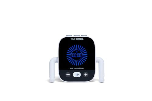 Time Timer Element Water Resistant Visual Timer for Kids – Shower Timer, Bathroom Timer for Brushing Teeth, Chores, Homework & Routines – Rechargeable Portable Countdown Timer with Custom Presets