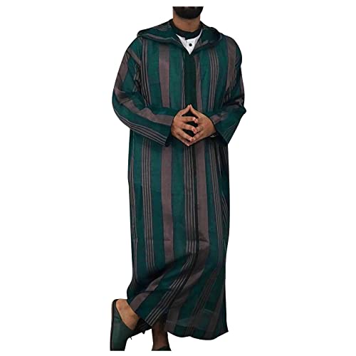 Mens Robe Thobe for Men Kaftan Muslim Clothes Kurta Muslim Date Night Long Sleeve T Shirt Comfort Bathrobe - size: 4X-Large
