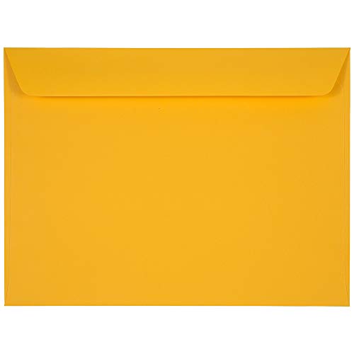 JAM PAPER 9 x 12 Booklet Premium Envelopes - Sunflower Yellow - 25/Pack - color: Sunflower Yellow, size: 25 per Pack