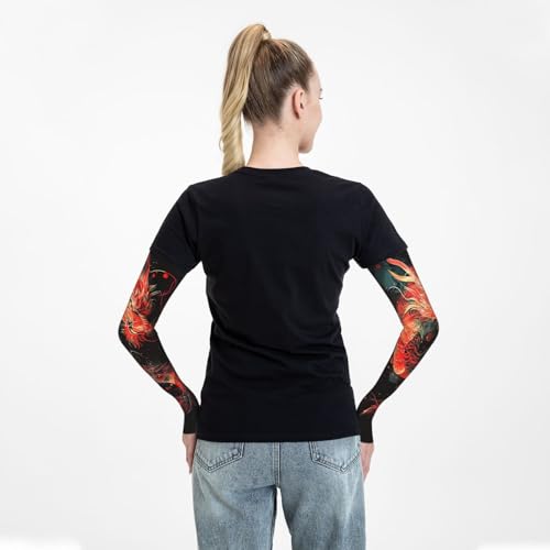 Cooling Arm Sleeves Cover Summer Sun Protection Arm Sleeves For Men Women Baseball Cycling Golf Running - color: Dragon 28